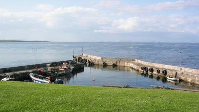 The view beyond - the Pentland Firth and across to Orkney.