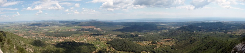 The panorama south from Sant Salvador. On a clear day, you can see Menorca.
