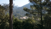 April 2009: Santuari de Lluc nestled in the Tramuntana hills.