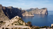 The rugged coastline to Cap de Catalunya along the north edge of Formentor peninsula.