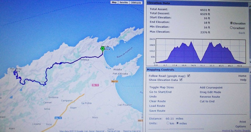 This shows the simple out & back. It's a one way drop down, unless you get a boat out to Soller...
